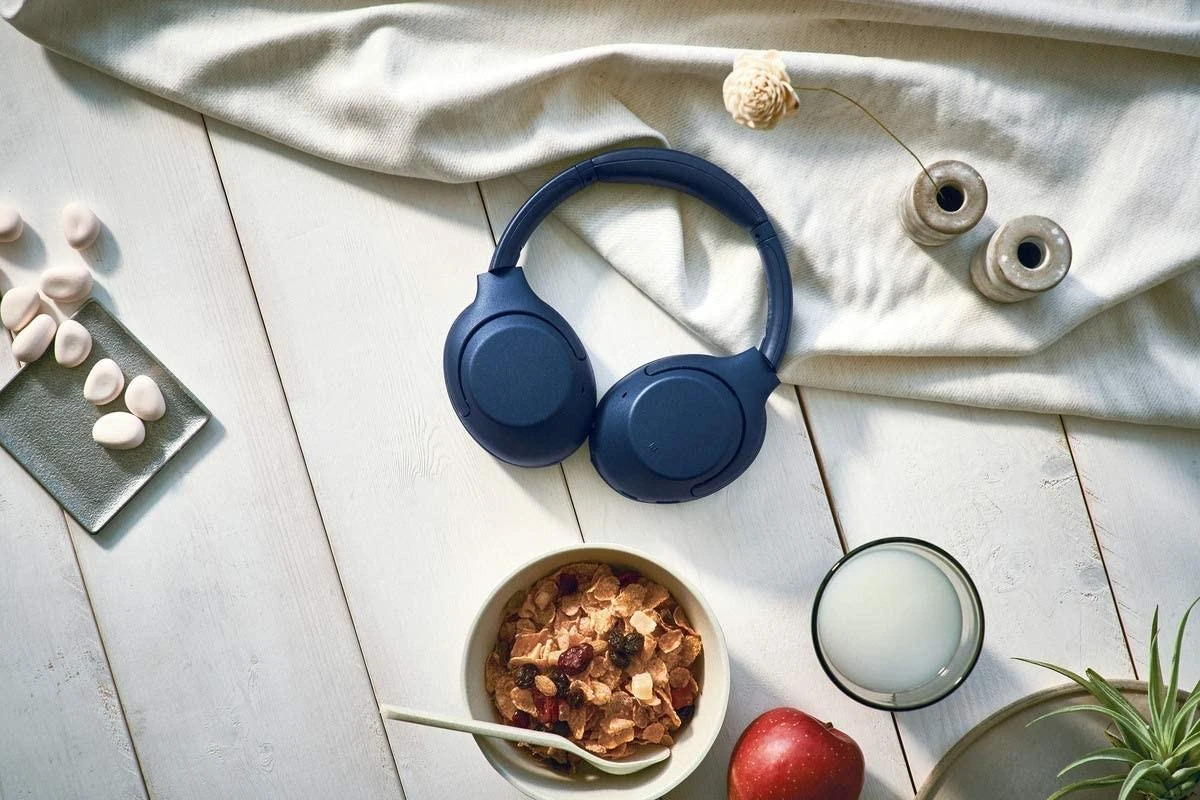 Sony WH-1000XM4 belaidės triukšmą slopinančios ausinės, Mėlynos