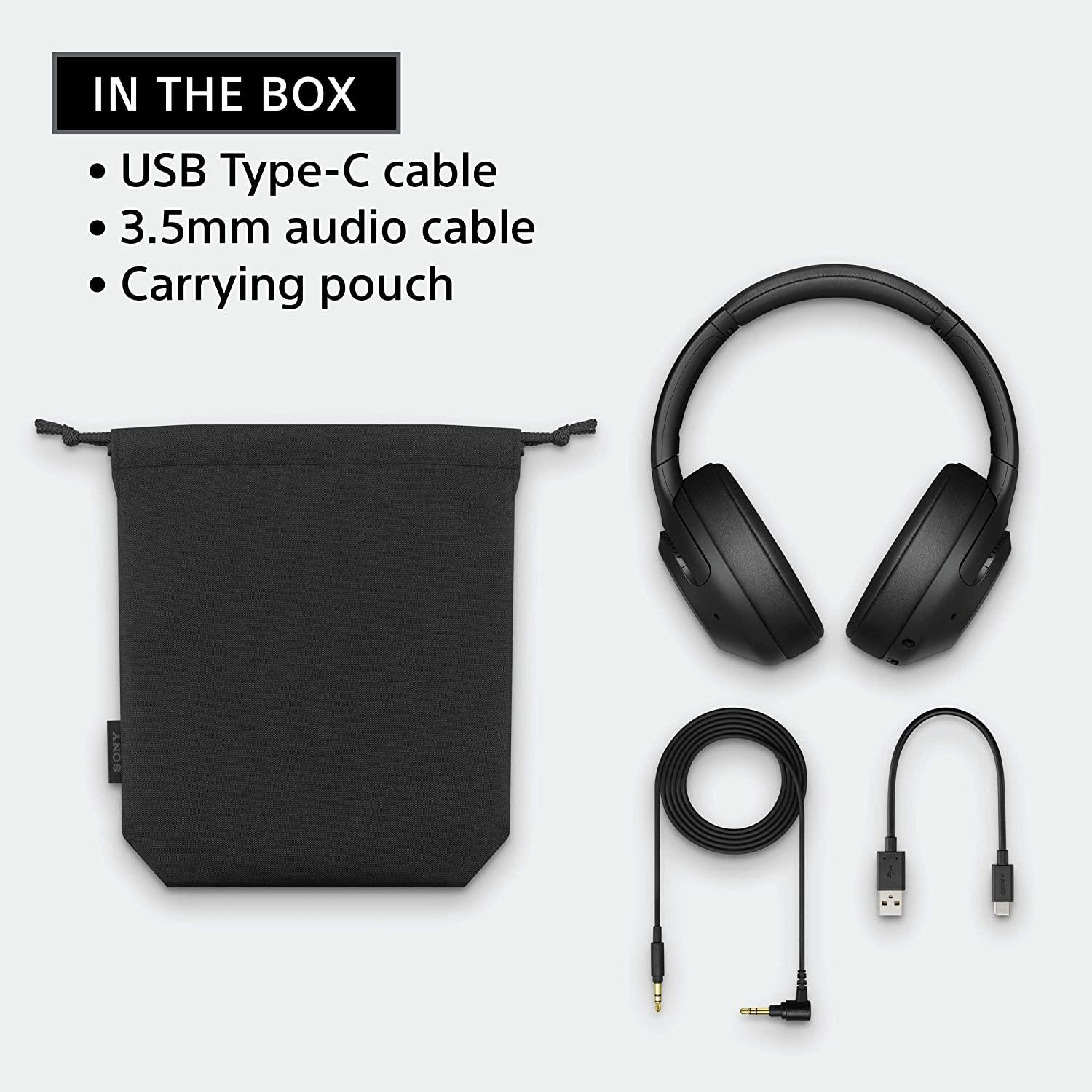 Belaidės triukšmą slopinančios ausinės Sony WH-XB900N juodos | Varle.lt
