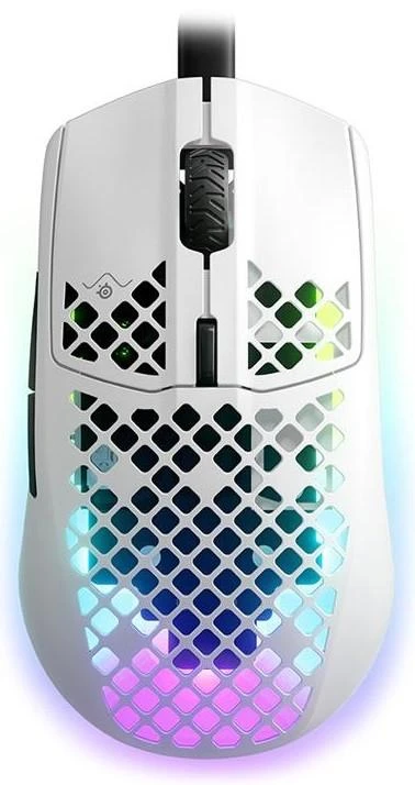 Žaidimų pelė SteelSeries Aerox 3 Snow 2022, Baltos spalvos