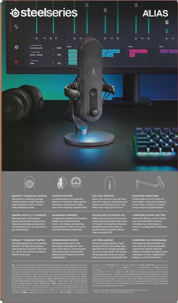 SteelSeries | Alias | Gaming Mikrofonas | Juodas