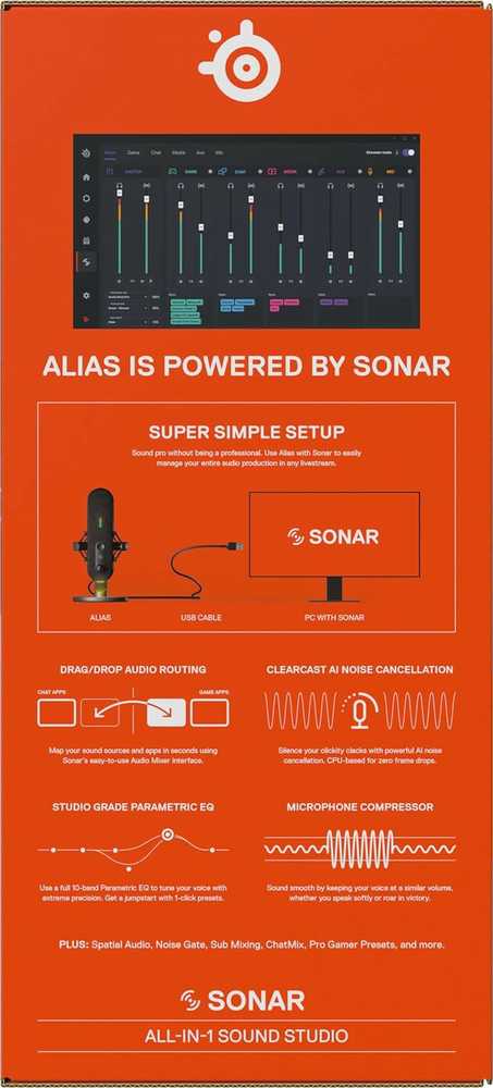 SteelSeries | Alias | Gaming Mikrofonas | Juodas