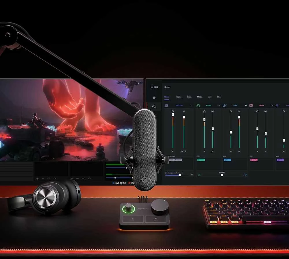 SteelSeries | Gaming Mikrofonas | Alias Pro | Juodas