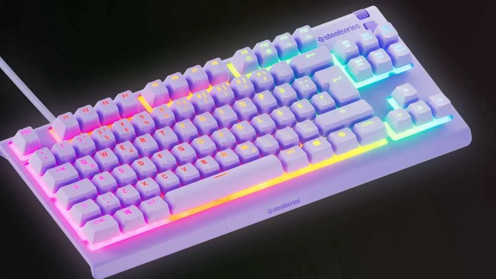 Steelseries Apex 3 TKL membraninė RGB klaviatūra (US) | Levandų