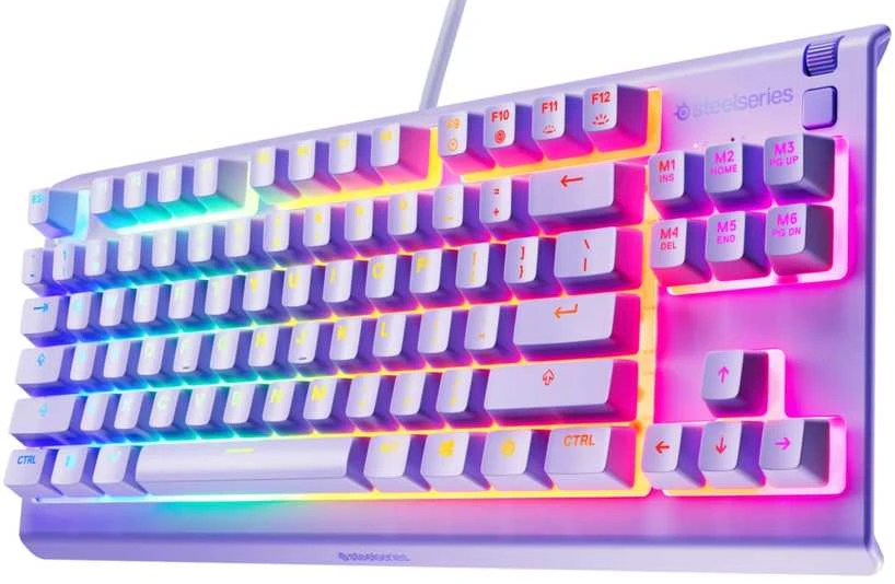 Steelseries Apex 3 TKL membraninė RGB klaviatūra (US) | Levandų