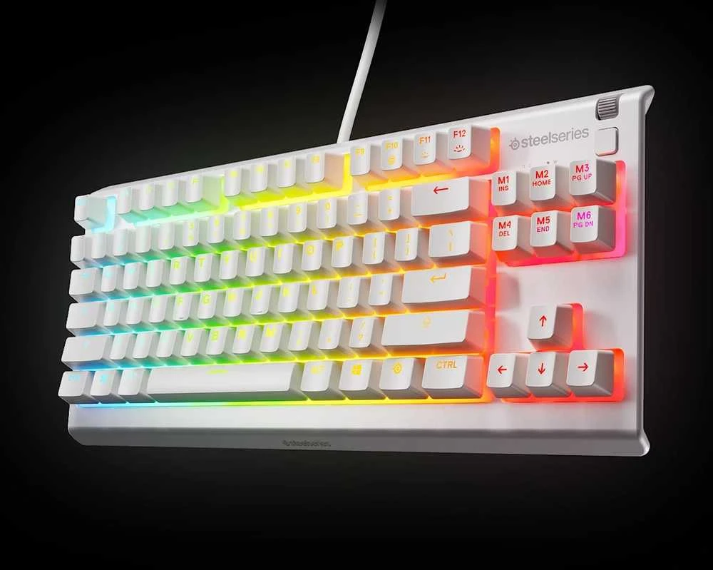 STEELSERIES Apex 3 TKL klaviatūra, Balta, JAV