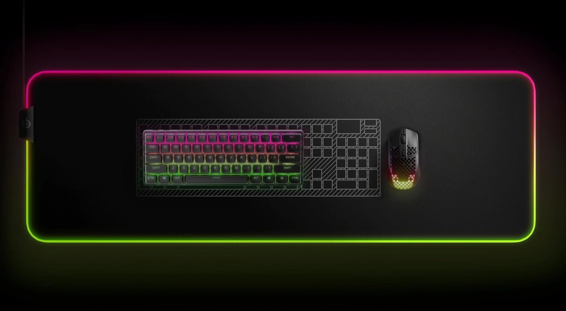 Belaidė klaviatūra SteelSeries Apex Pro Mini, RGB LED, US kalba, Juodos spalvos