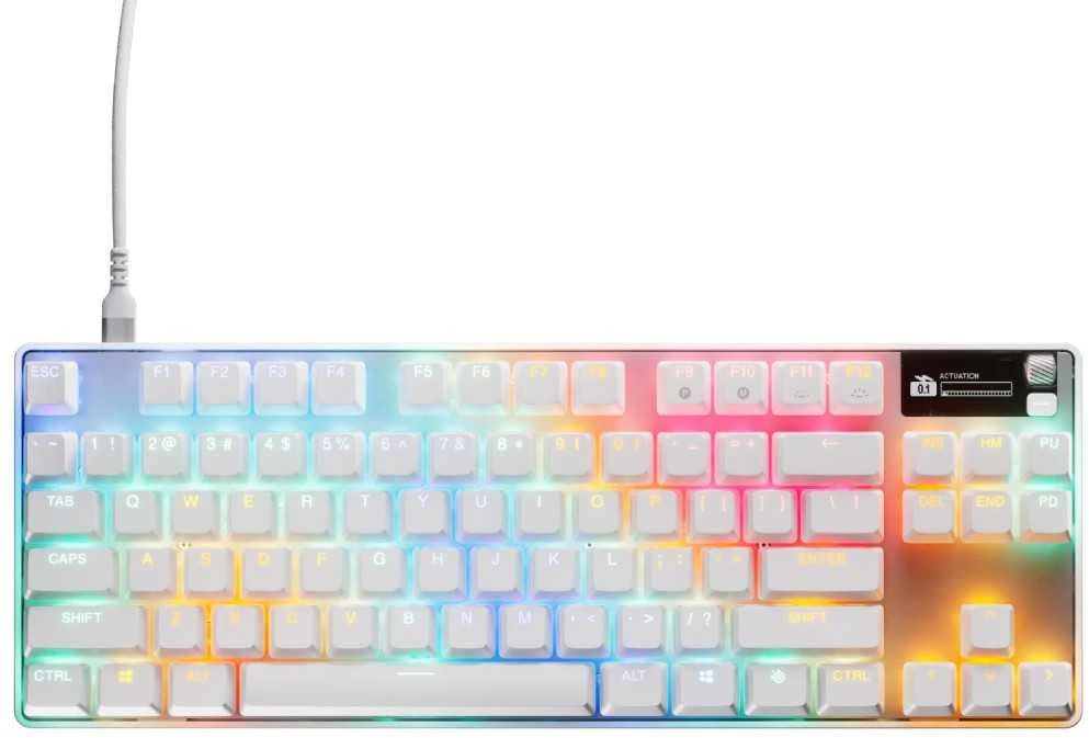 STEELSERIES Apex Pro TKL Gen 3 klaviatūra, Balta, JAV