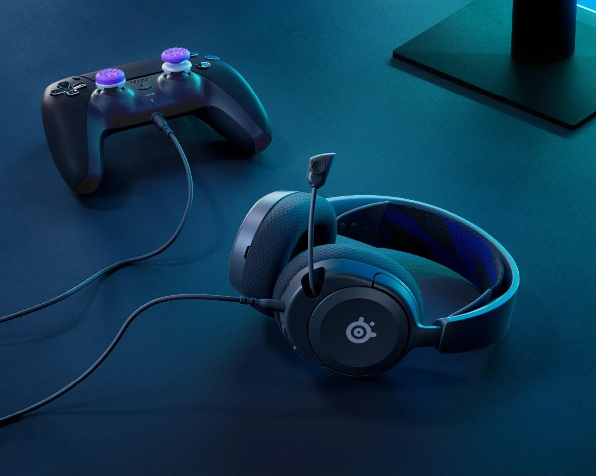 Ausinės žaidimams su mikrofonu SteelSeries Arctis Nova 1P Over-Ear, Juodos spalvos