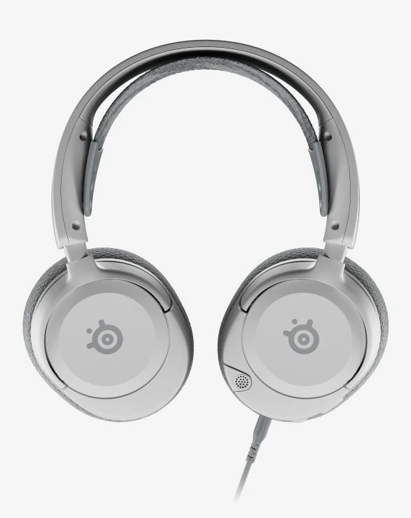 Ausinės žaidimams su mikrofonu SteelSeries Arctis Nova 1P Over-Ear, Baltos spalvos