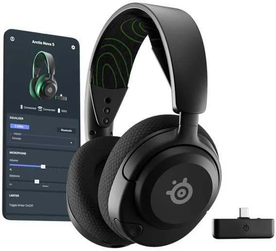 SteelSeries | Ausinės Žaidimams | Arctis Nova 5X | Bluetooth | Over-Ear | Mikrofonas | Belaidės | Juodas