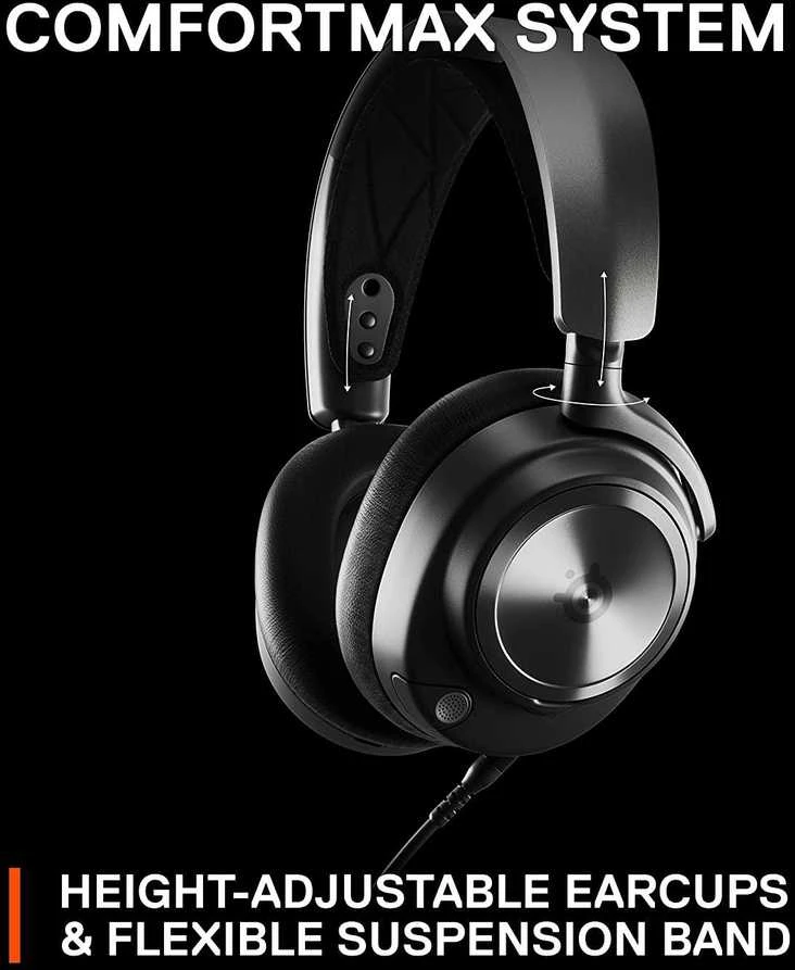 Ausinės žaidimams SteelSeries Arctis Nova Pro, Skirta PC ir PlayStation, Juodos spalvos