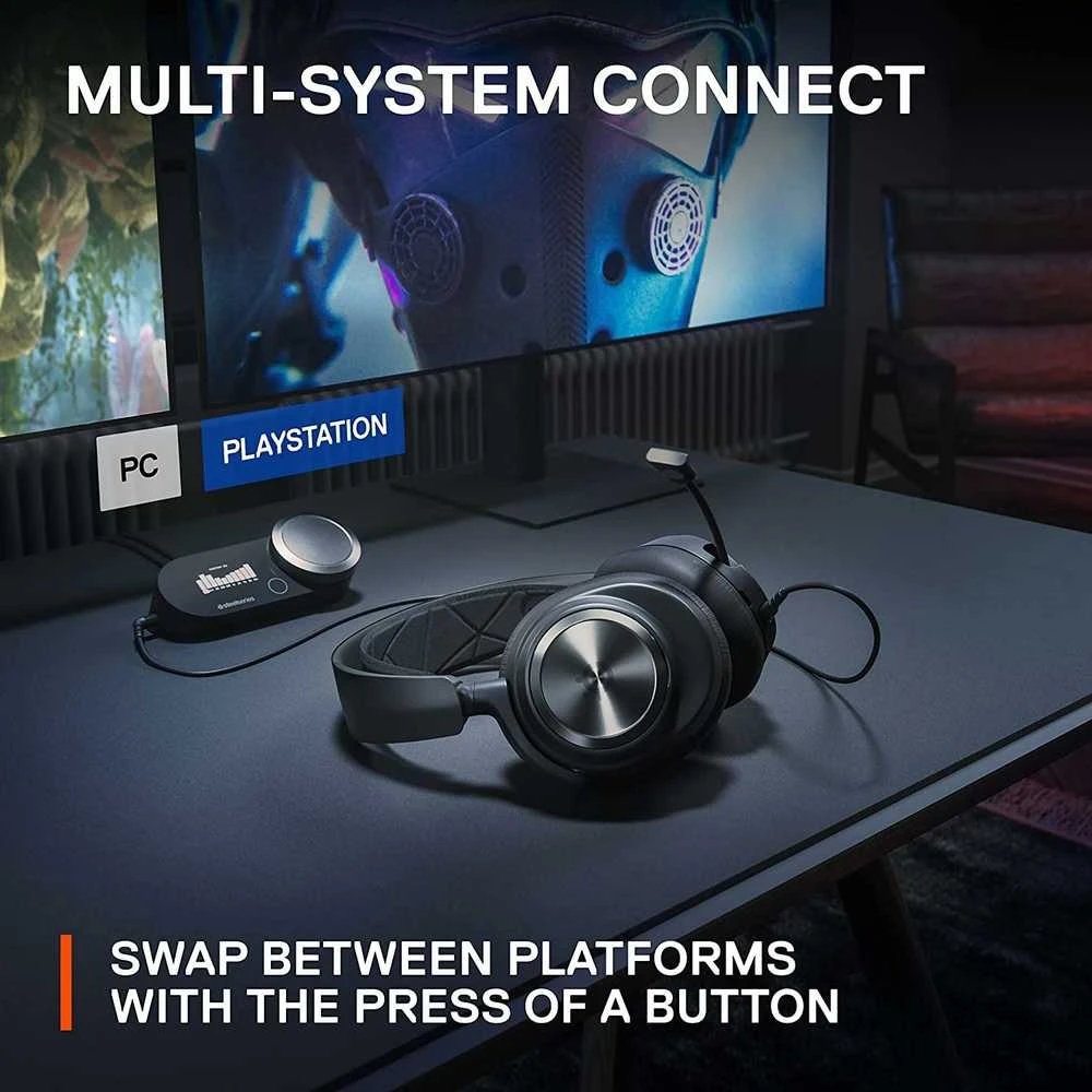 Ausinės žaidimams SteelSeries Arctis Nova Pro, Skirta PC ir PlayStation, Juodos spalvos