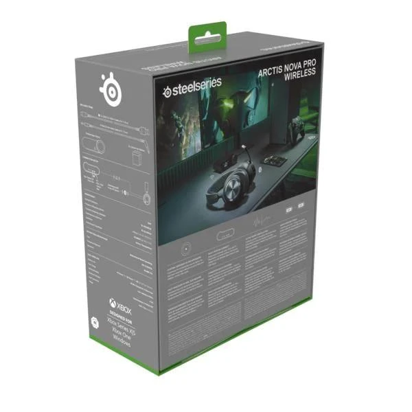 Belaidės ausinės žaidimams SteelSeries Arctis Nova Pro Wireless X, Juodos spalvos