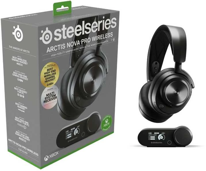 Belaidės ausinės žaidimams SteelSeries Arctis Nova Pro Wireless X, Juodos spalvos