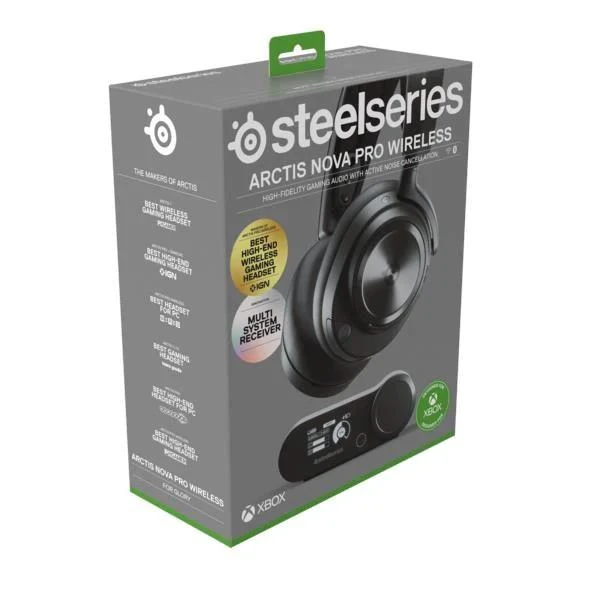 Belaidės ausinės žaidimams SteelSeries Arctis Nova Pro Wireless X, Juodos spalvos