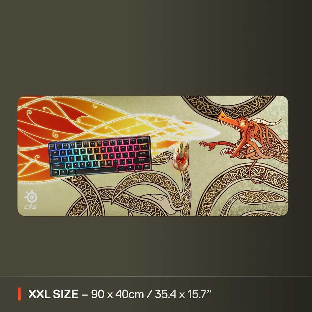 SteelSeries QCK XXL CS2 Dragon Lore pelės kilimėlis | 900x400x2mm