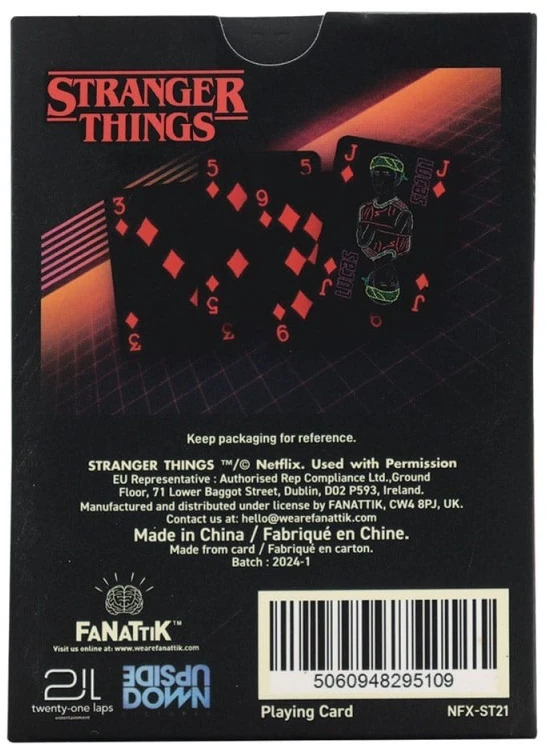 Stranger Things Playing Cards kortos
