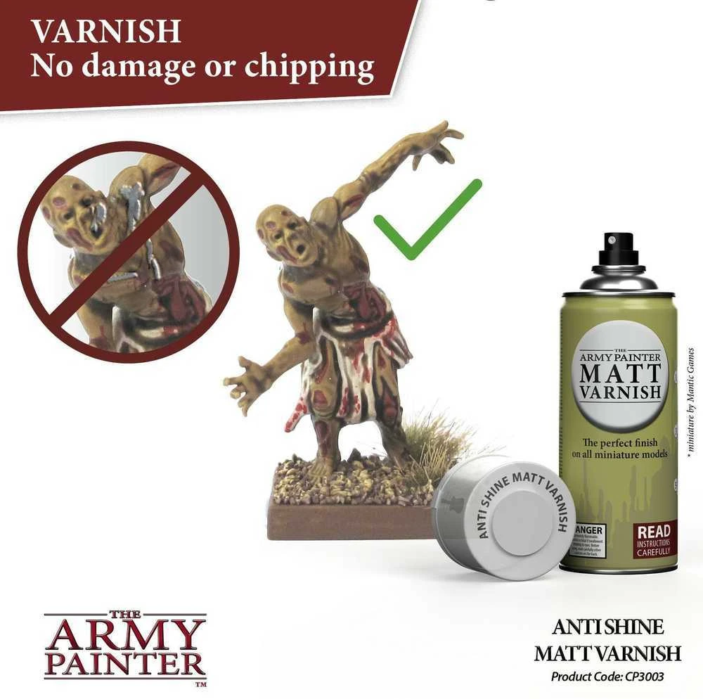 The Army Painter Armijos dažytojo spalvų gruntas: matinis lakas nuo blizgėjimo
