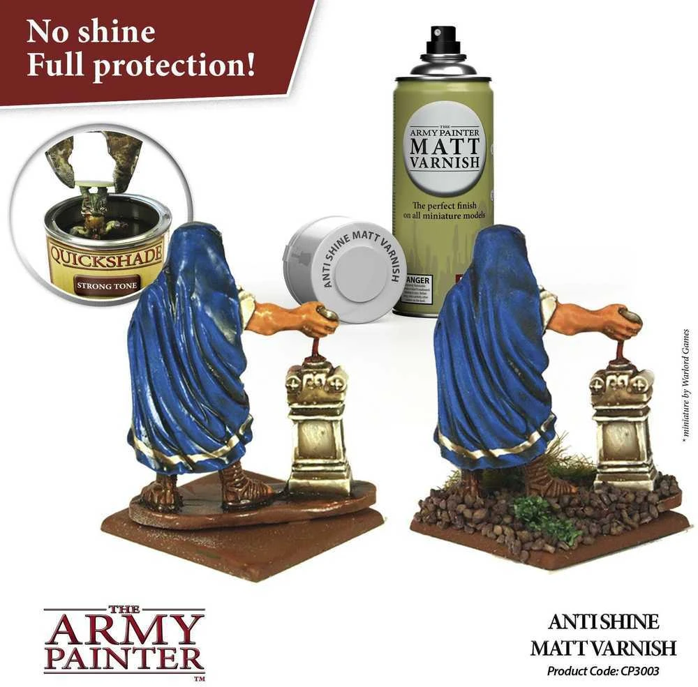 The Army Painter Armijos dažytojo spalvų gruntas: matinis lakas nuo blizgėjimo