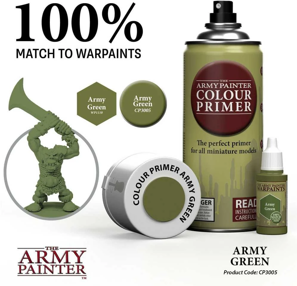 The Army Painter Armijos dažytojo dažų gruntas: Army Žalias