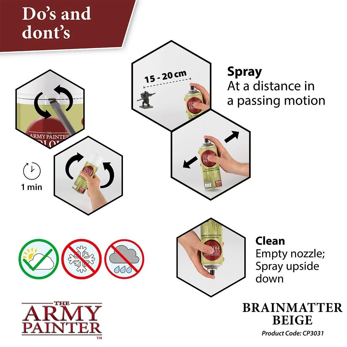The Army Painter Color Primer: Brainmatter rusvai gelsvas