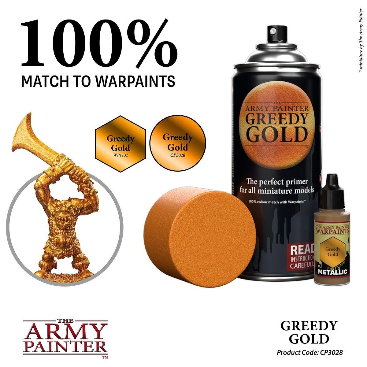 The Army Painter „Army Painter“ spalvų gruntas: „Greedy Gold“.