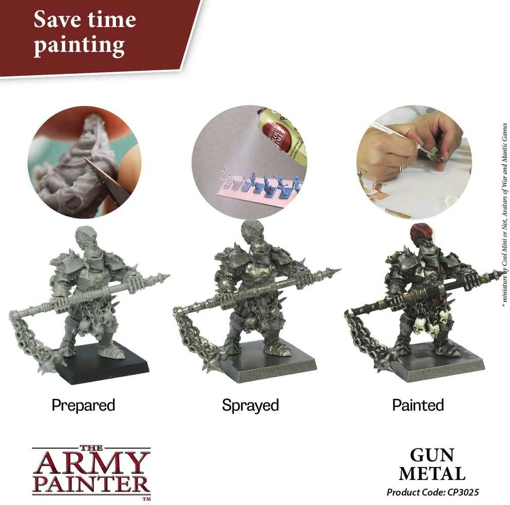 The Army Painter Armijos dažytojo spalvų gruntas: Gun Metal