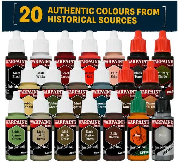 Warpaints WW2 britų dažų rinkinys - 20 vnt.