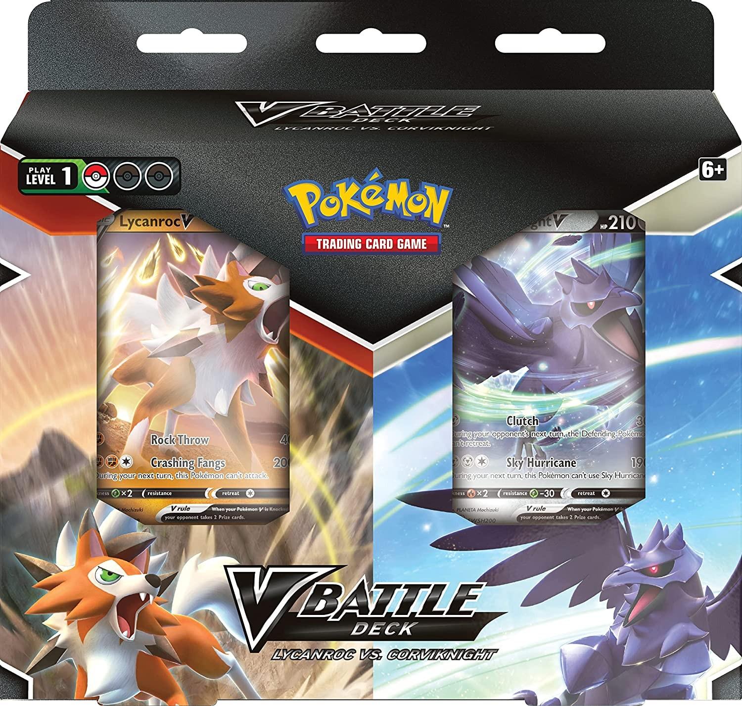 Pokemon Pokemon TCG – Lycanroc vs. Corviknight V Battle Deck Bundle