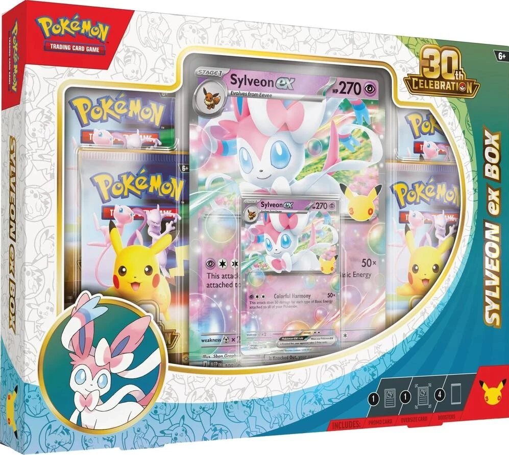 Kolekcinis Kortų Žaidimas - The Pokémon Company 30th Celebration Sylveon ex Box