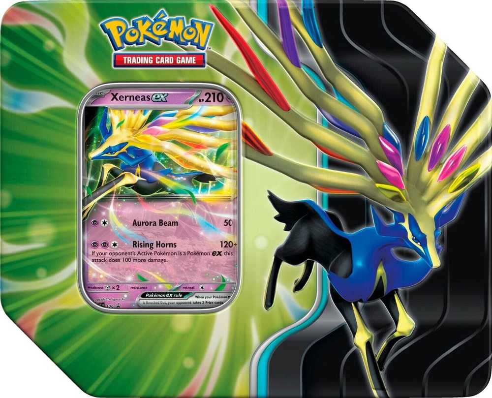 The Pokemon Pokemon TCG - Azure Legends ex Tin (5 boosters) - Xerneas ex