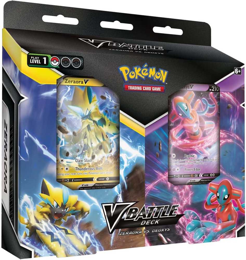 The Pokemon Pokémon TCG: Deoxys vs. Zeraora - V Battle Deck Bundle
