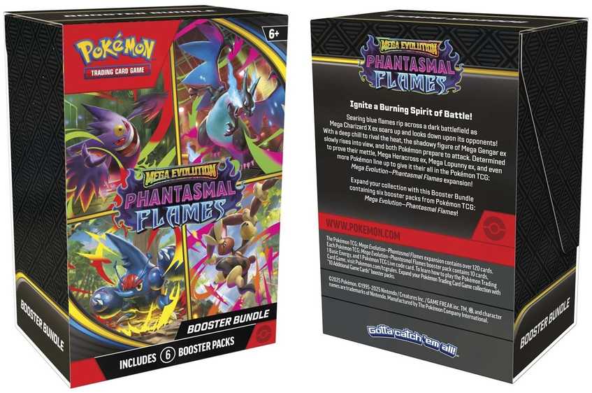 The Pokemon Pokemon TCG: Mega Evolution - Phantasmal Flames - Booster Bundle