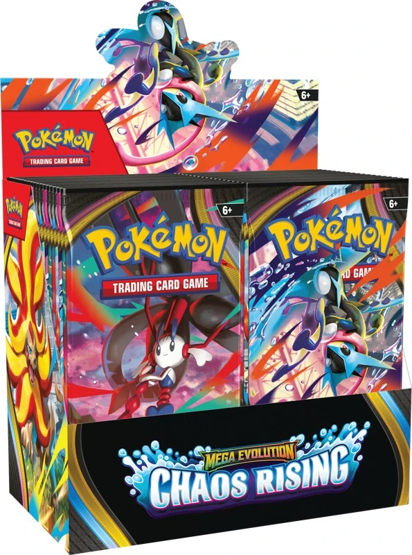 Prekybos Kortelių Booster Box - Pokémon TCG Mega Evolution Chaos Rising Booster Box 36 Pakuočių, 360 Kortelių, Daugiaspalvis