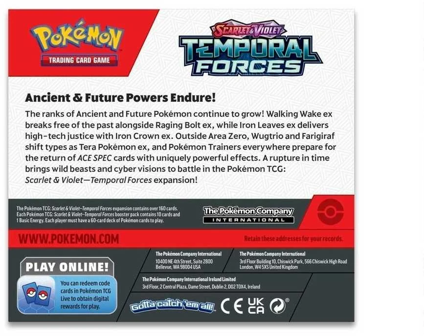 Pokemon Pokemon TCG – Scarlet & Violet 5 Temporal Forces Booster Ekranas (36 pakuotės)