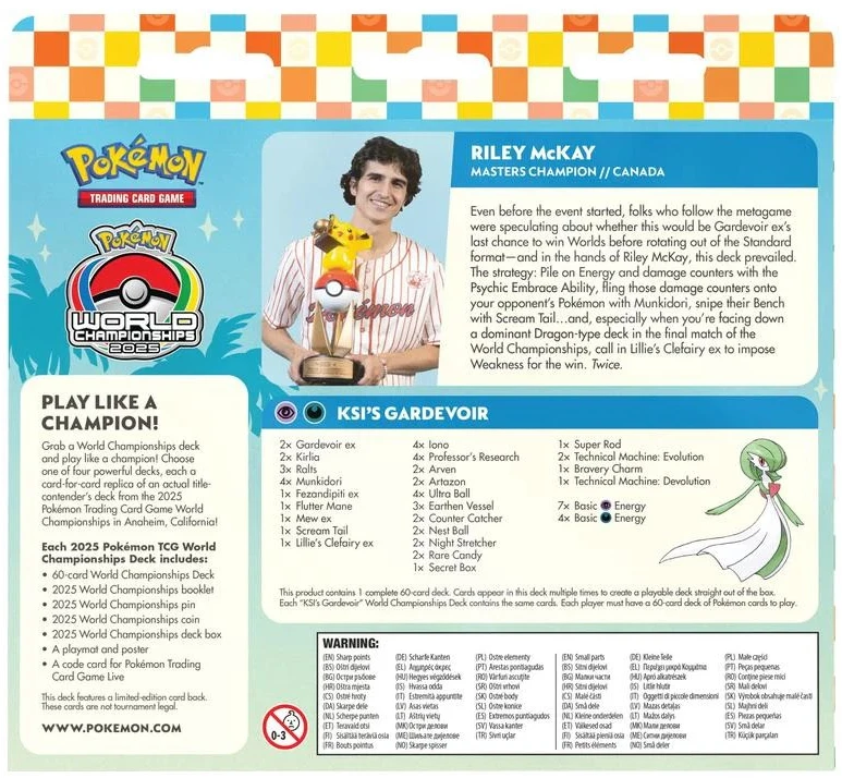 The Pokemon Pokemon TCG - World Champions Decks - Riley McKay - "KSI's Gardevoir"