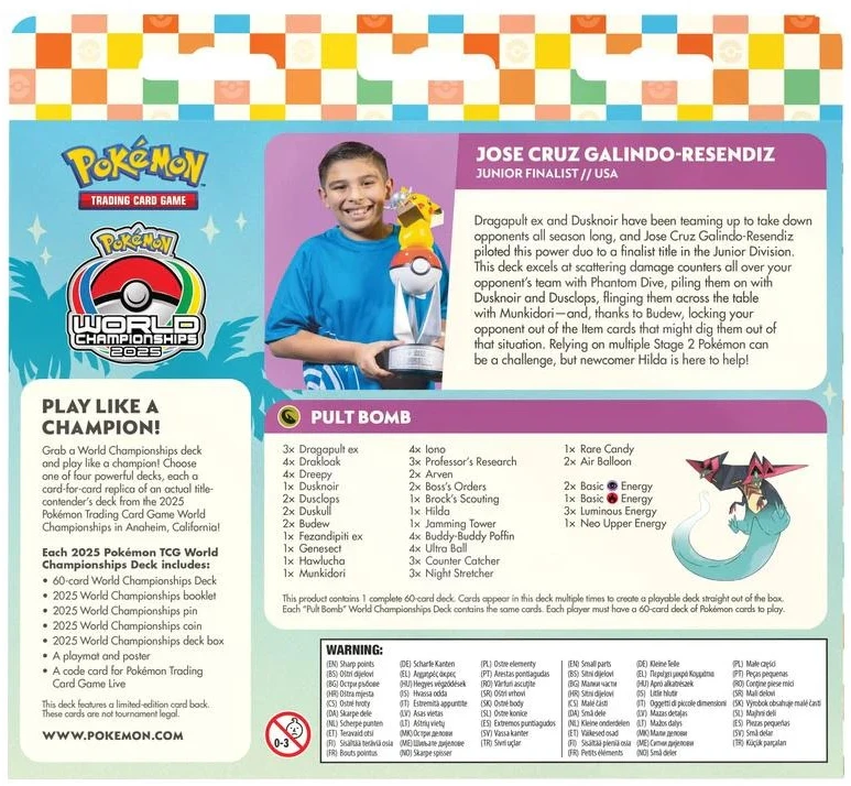 The Pokemon Pokemon TCG - World Champions Decks - Jose Cruz Galindo Resendiz - "Pult Bomb"