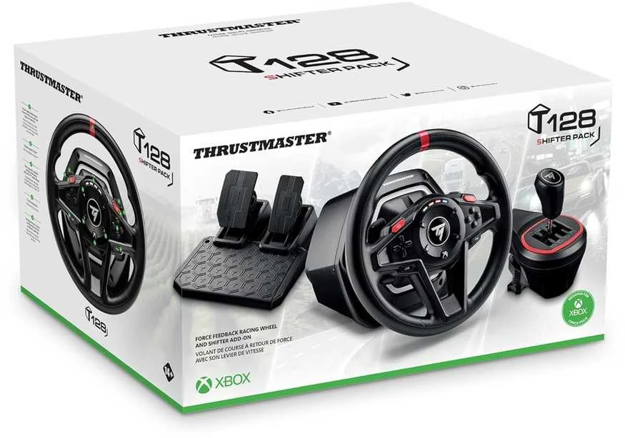 Thrustmaster T128 Shifter Pack vairas su pedalais ir pavarų svirtimi | XBOX,PC