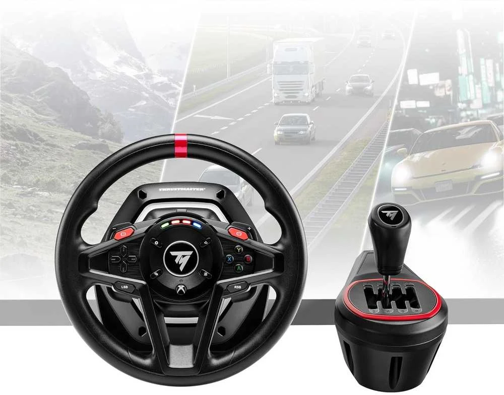 Thrustmaster T128 Shifter Pack vairas su pedalais ir pavarų svirtimi | XBOX,PC