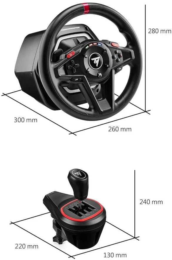 Thrustmaster T128 Shifter Pack vairas su pedalais ir pavarų svirtimi | XBOX,PC