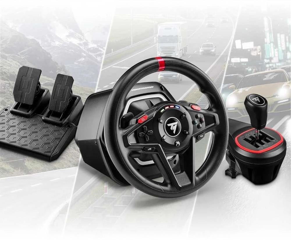 Thrustmaster T128 Shifter Pack vairas su pedalais ir pavarų svirtimi | XBOX,PC
