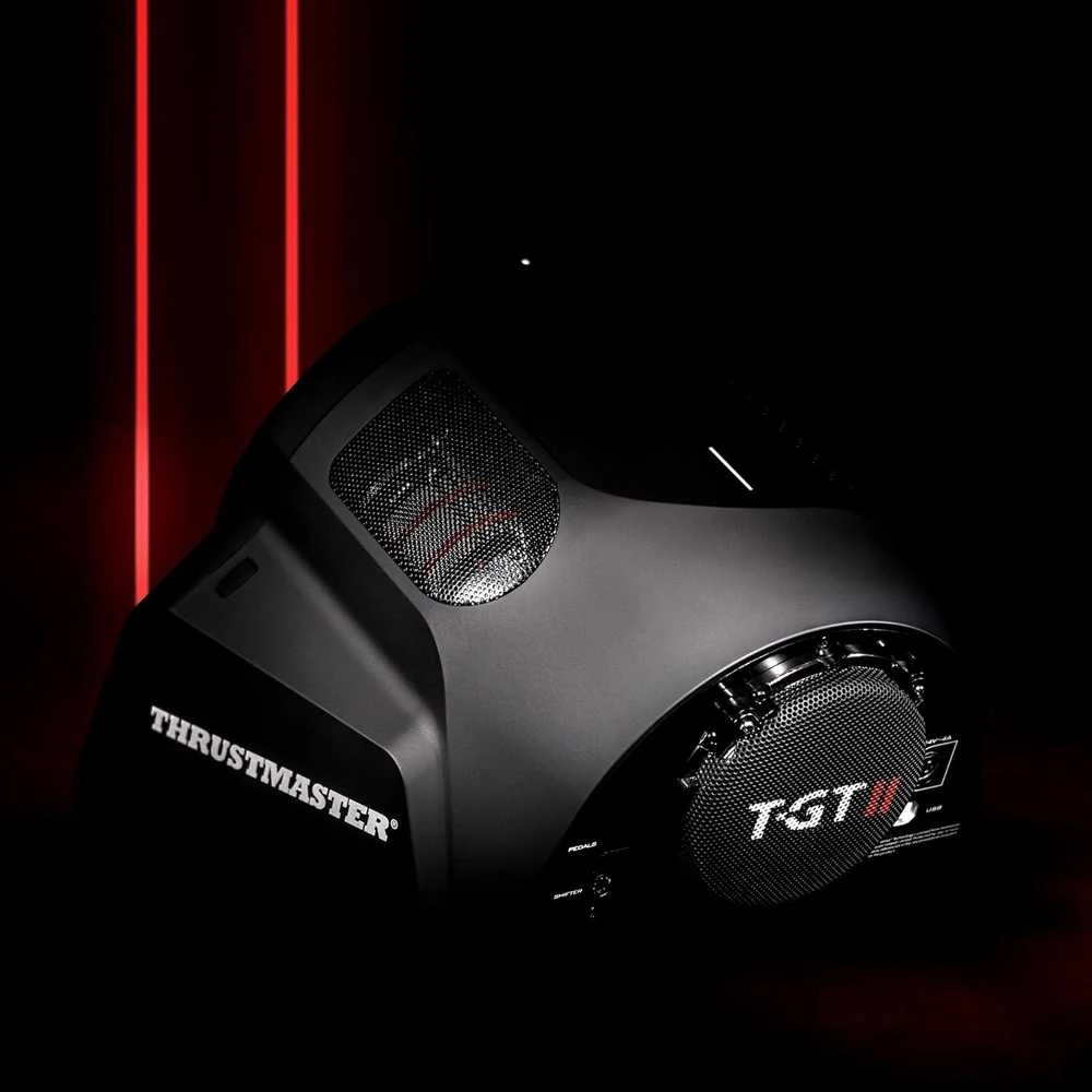 Žaidimų vairas Thrustmaster T−GT II + Baza, Juodos spalvos