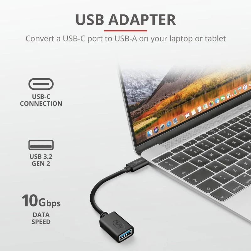 TRUST Calyx USB-C - USB-A adapteris