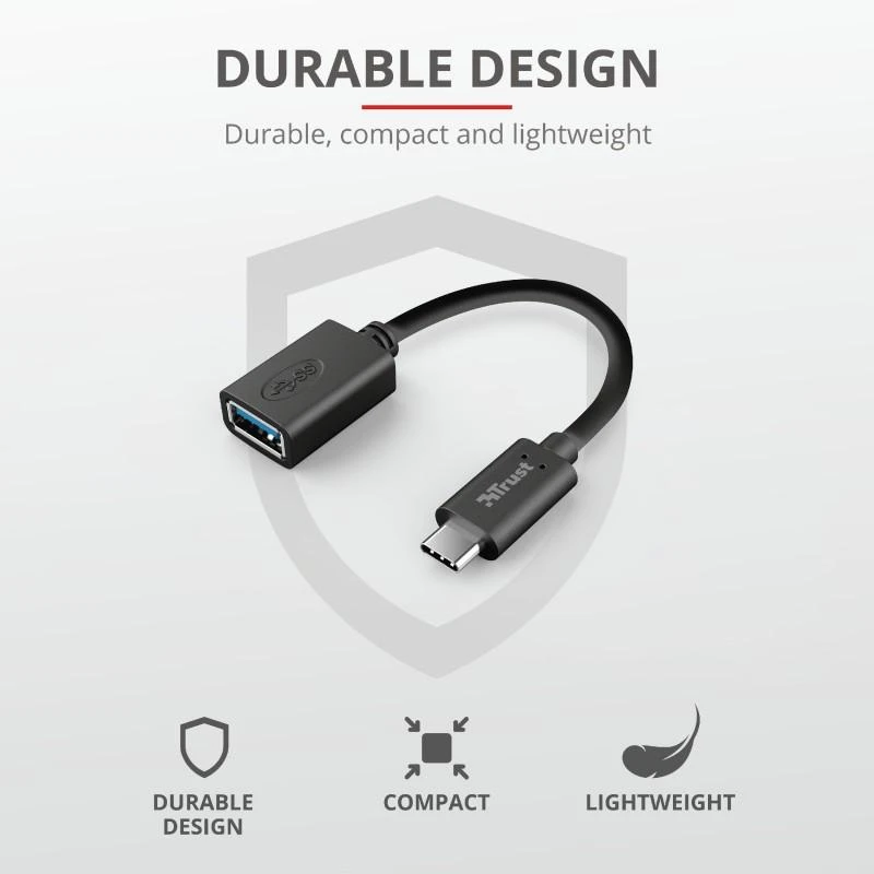 TRUST Calyx USB-C - USB-A adapteris