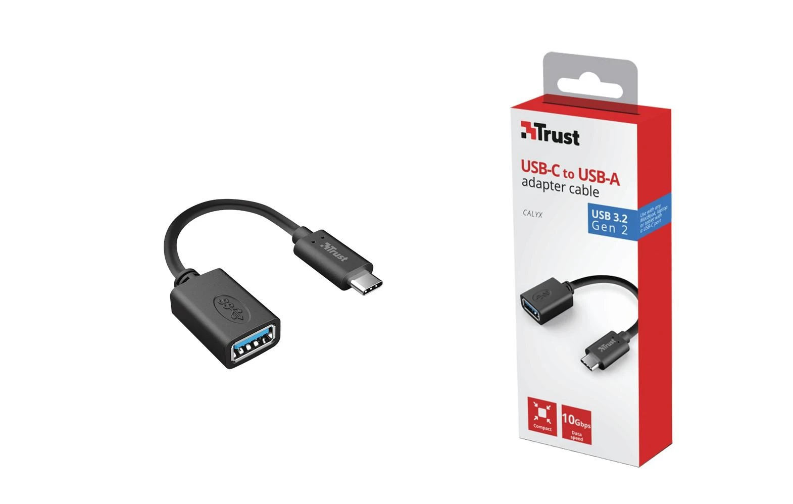 TRUST Calyx USB-C - USB-A adapteris
