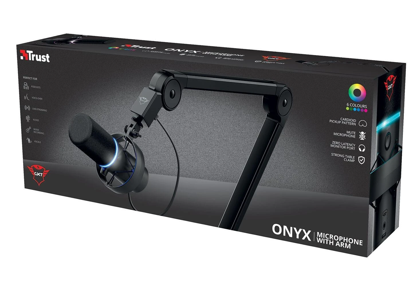 TRUST GXT 255+ Onyx laidinis mikrofonas + laikiklis | USB