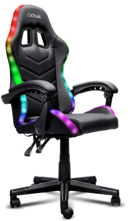TRUST GXT 704 RONIQ RGB juoda žaidimų kėdė