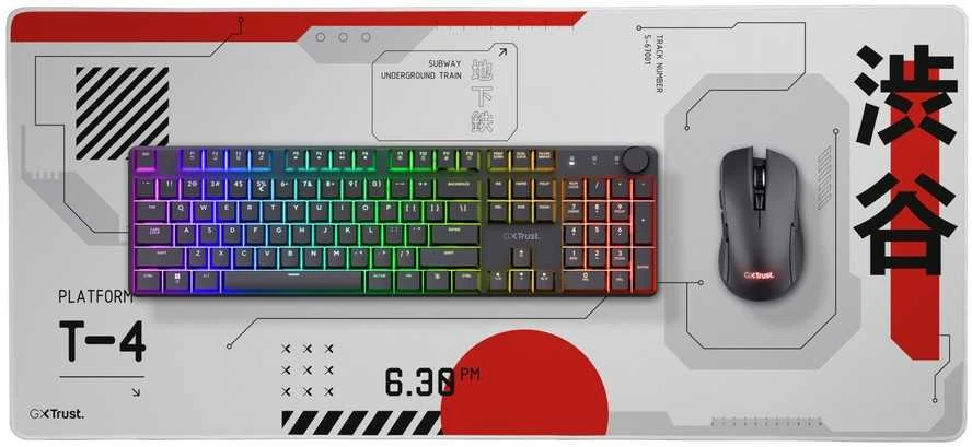 Trust GXT 759 XXL žaidimų pelės kilimėlis | Japan Baltas