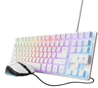 Klaviatūra Trust GXT 798W 2-in-1 Žaidimų Įrangos Rinkinys | Baltas | US