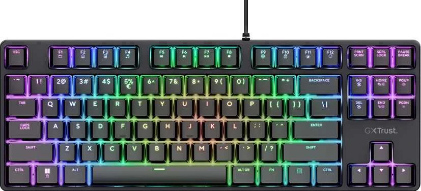TRUST GXT 864 Cada TKL mechaninė laidinė žaidimų klaviatūra | Juoda